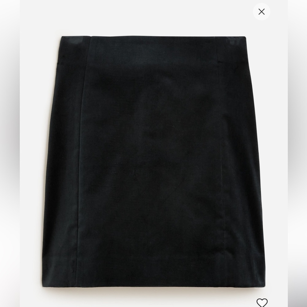 A-line Mini Skirt in Stretch Velvet Size 14 NWT